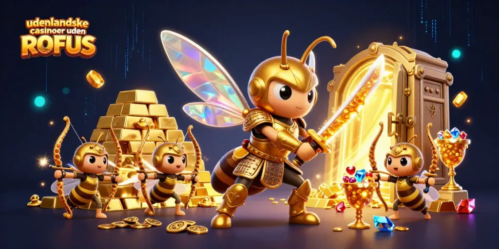 Experience action at udenlandske casinoer uden ROFUS with a dynamic illustration of a samurai hornet and bee archers.
