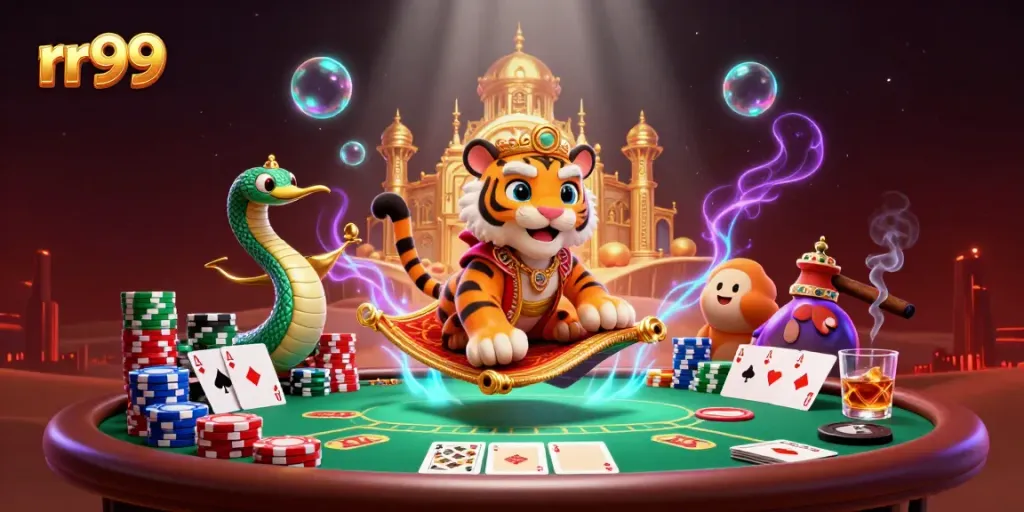 Experience immersive gameplay at rr99 with vibrant characters and rich casino elements.