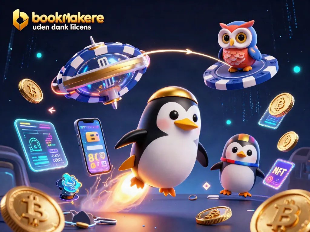 Engage in thrilling action with bookmakere uden dansk licens as golden penguin blasts through casino-themed space.