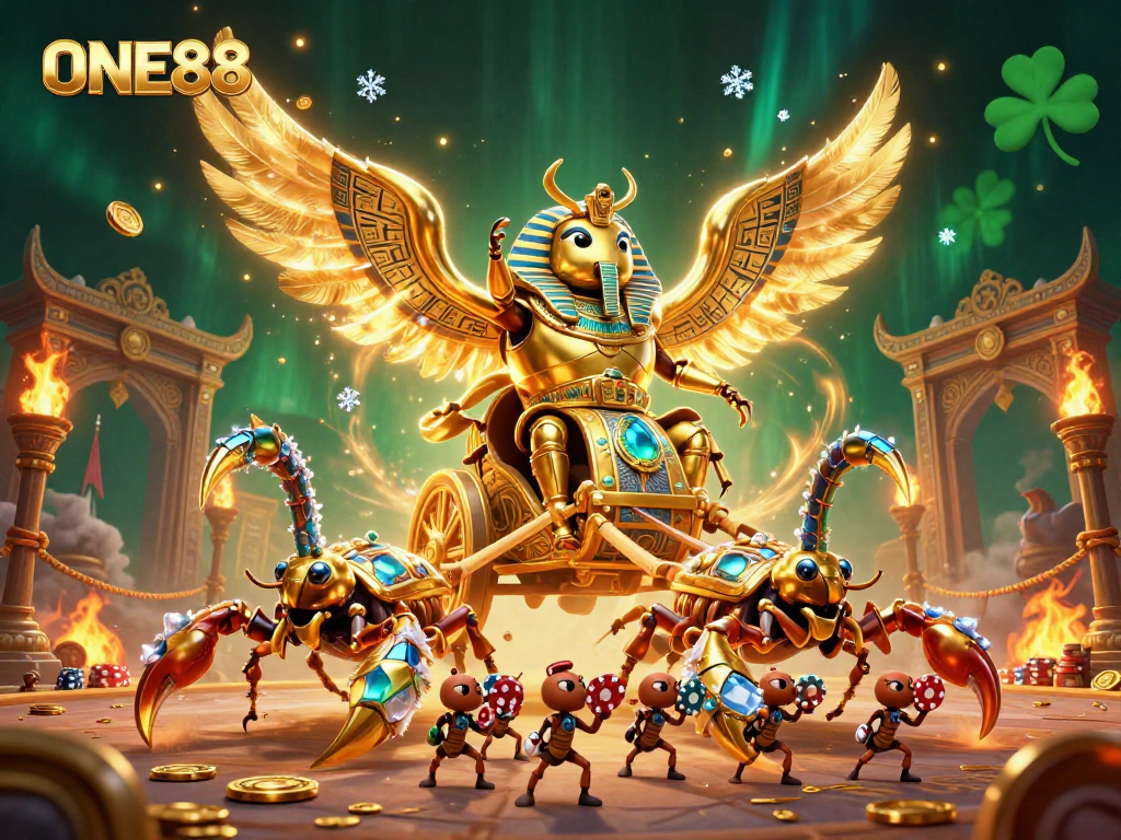 Engage with ONE88's thrilling casino adventures featuring majestic creatures and vibrant gaming elements.