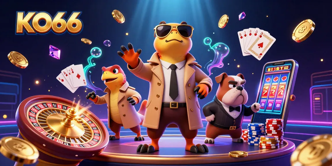 Experience the excitement at KO66 Casino with festive characters and engaging games in vivid 3D!