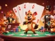 Explore dynamic casino scenes with tỷ lệ nhà cái as hyenas entertain and serve drinks.