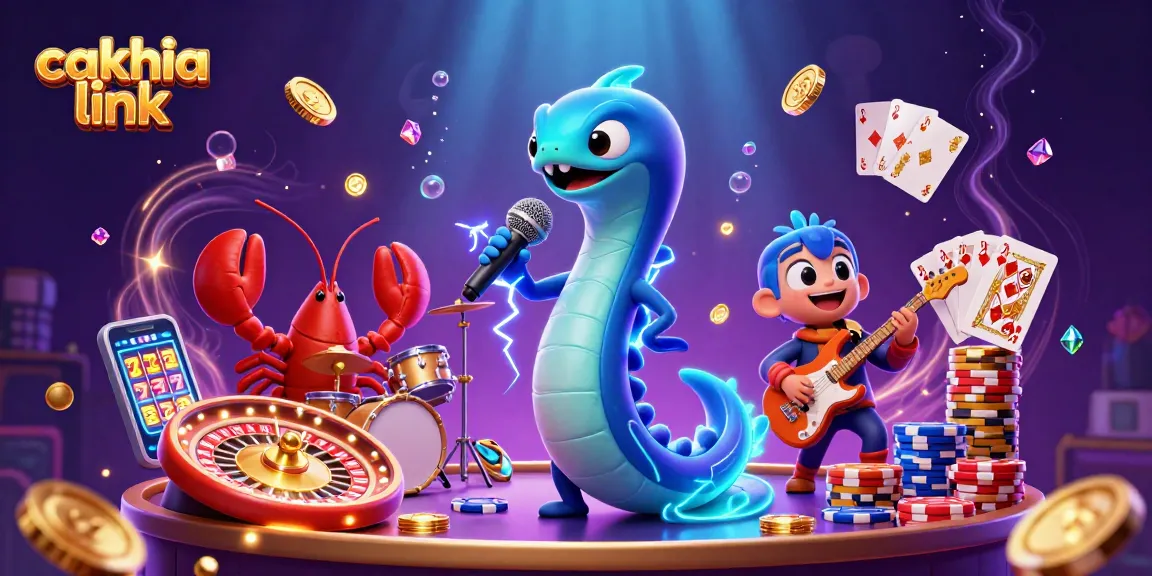 Experience cakhia link in an underwater casino with an electric eel DJ and vibrant game elements.