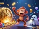 Track 98wincom's ghostly gaming treasures with a curious puppy in a haunted casino scene.